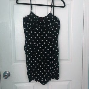 B&W Polka Dot Romper